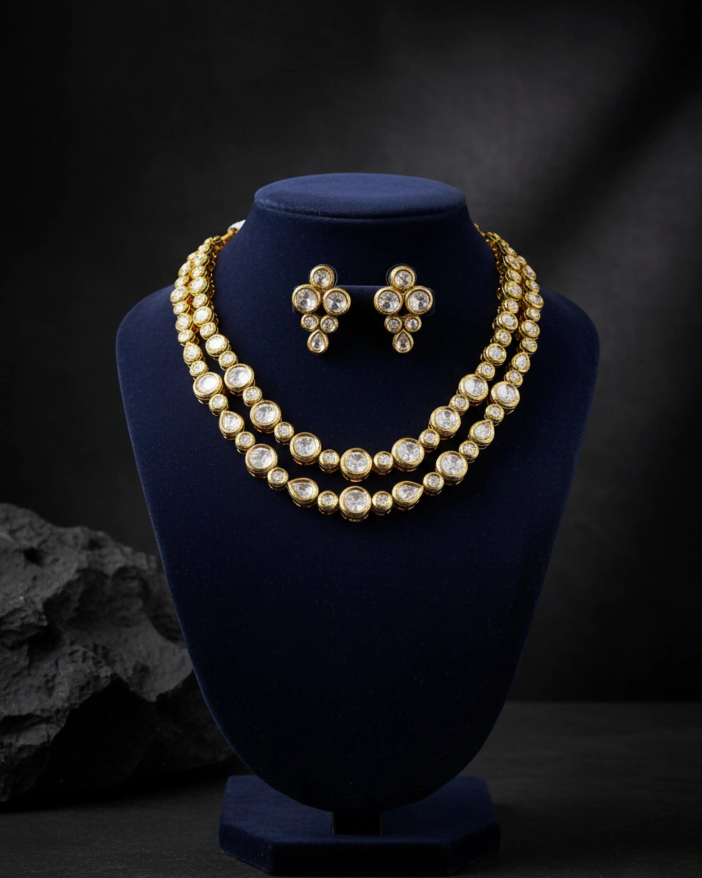 Almas Two Layered Kundan Set Zestro