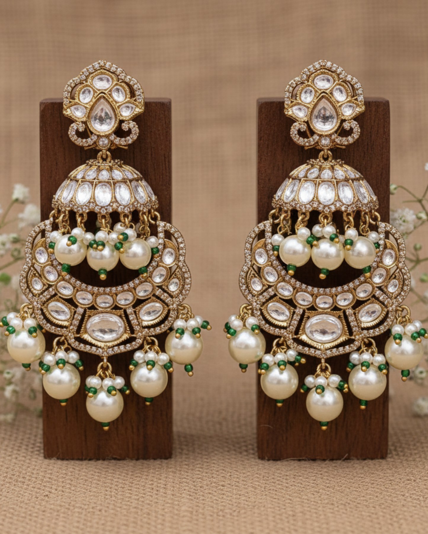 Suhana Polki Droplets Earrings
