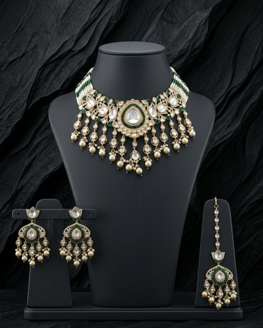 Aafreen Kundan Moissanite Set