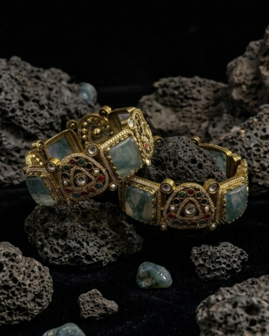 Antique Navratna Kada Bangles