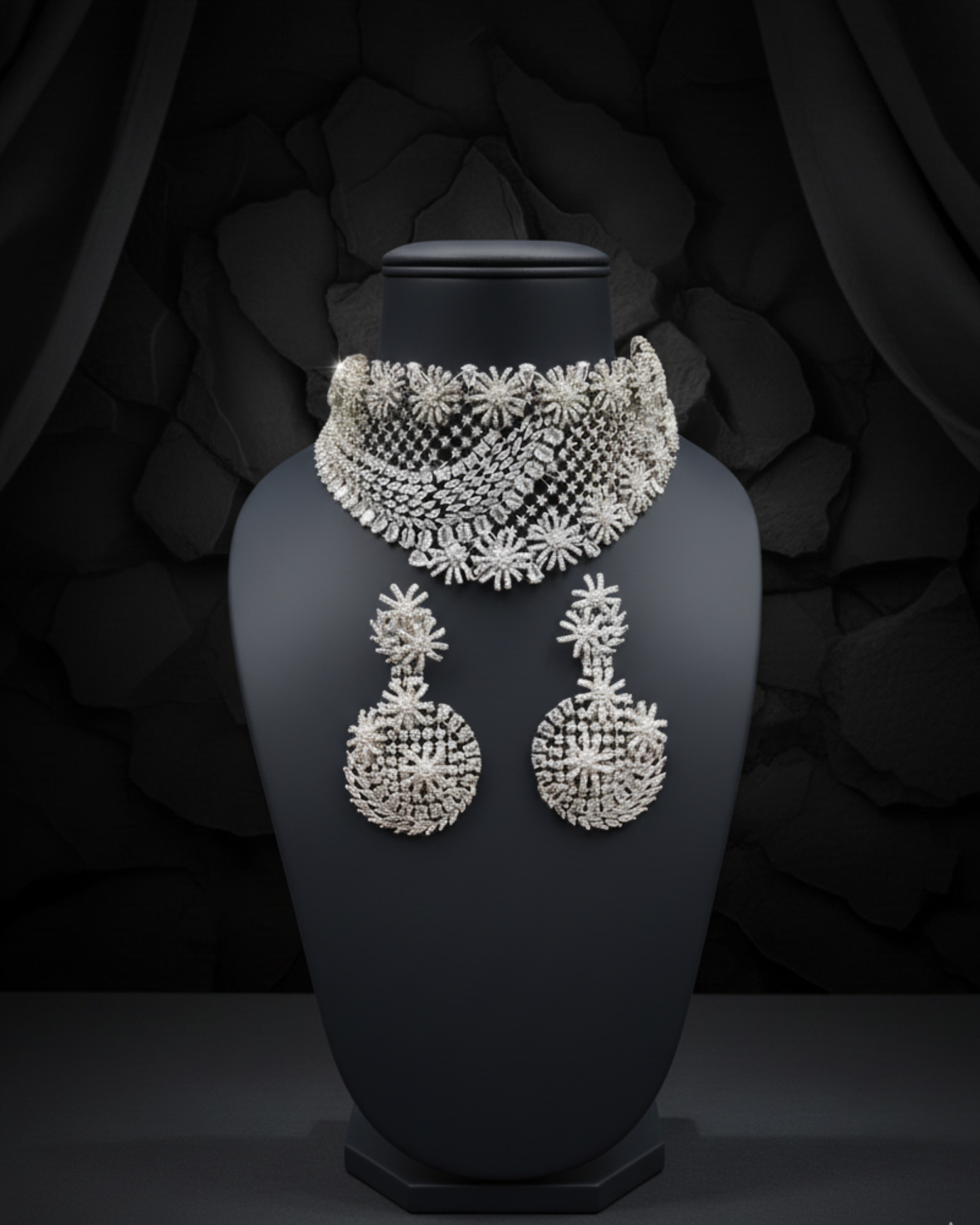 Diamond Net Collar Set