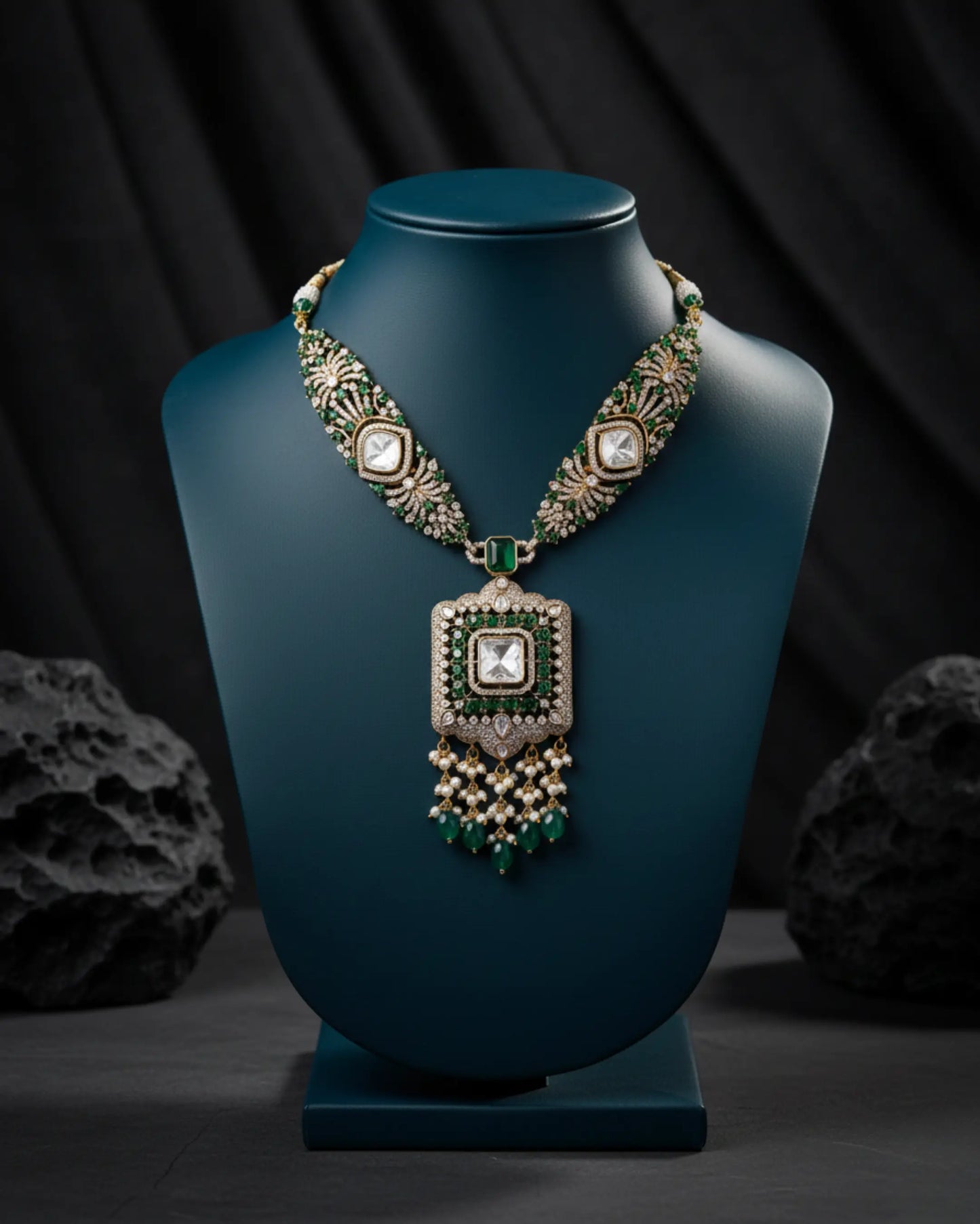 Maharaja Crest Necklace Set Zestro