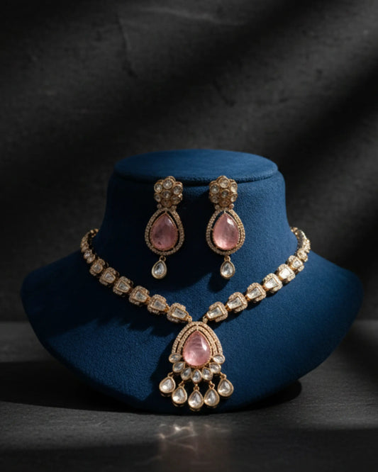 Meghara Royal Drop Necklace Set Zestro