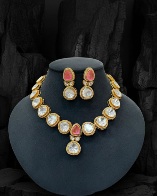 Nivara Uncut Kundan Necklace Set Zestro
