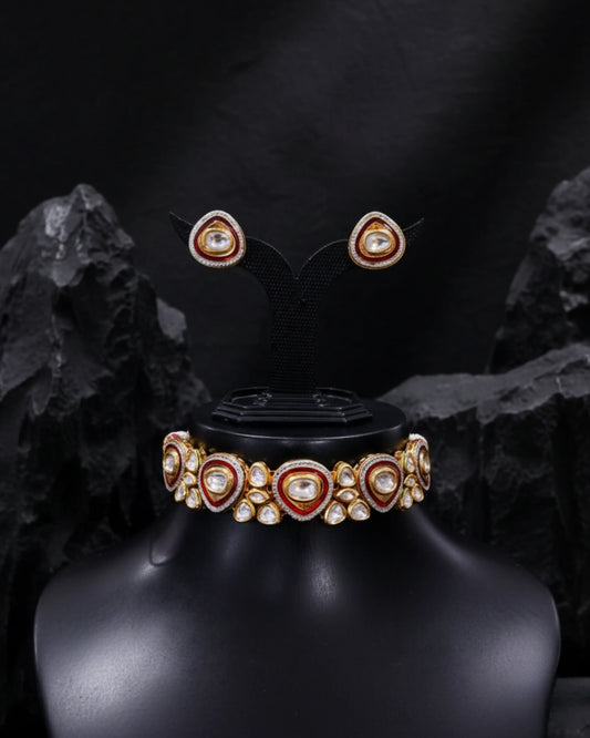 Ornate Kundan Choker Set Zestro