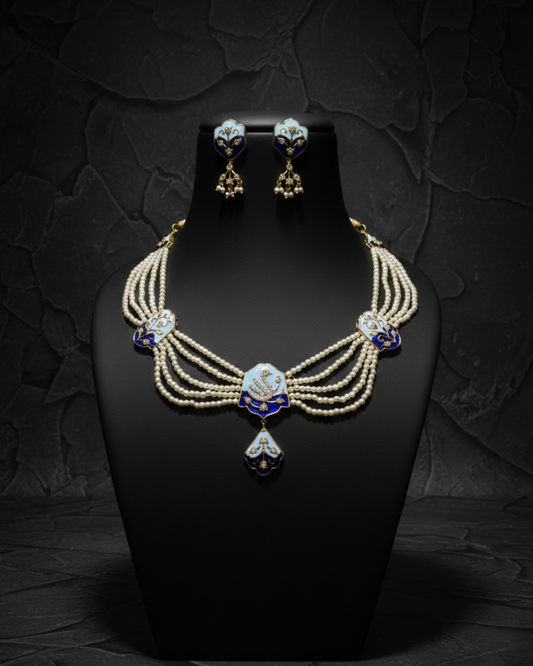 Raashika Meenakari Pearl Haar Set