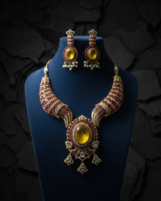Rajwada Viraasat Necklace Set Zestro