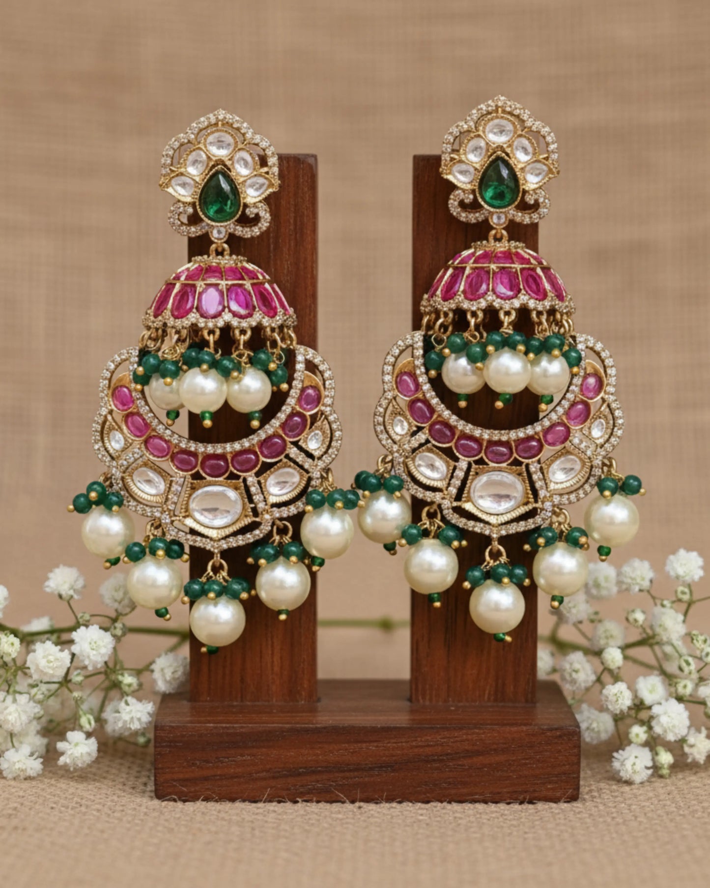 Suhana Polki Droplets Earrings Zestro