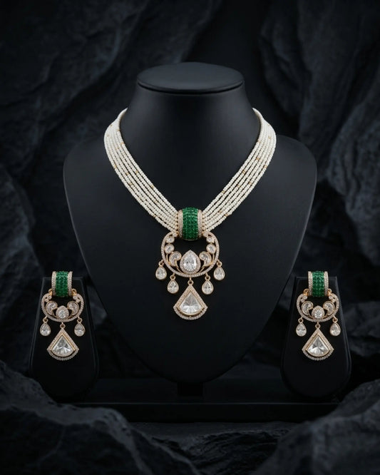 Zivah Pearl Necklace Set Zestro