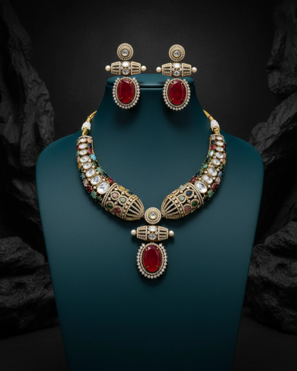 Ridhima Regal Necklace Set Zestro