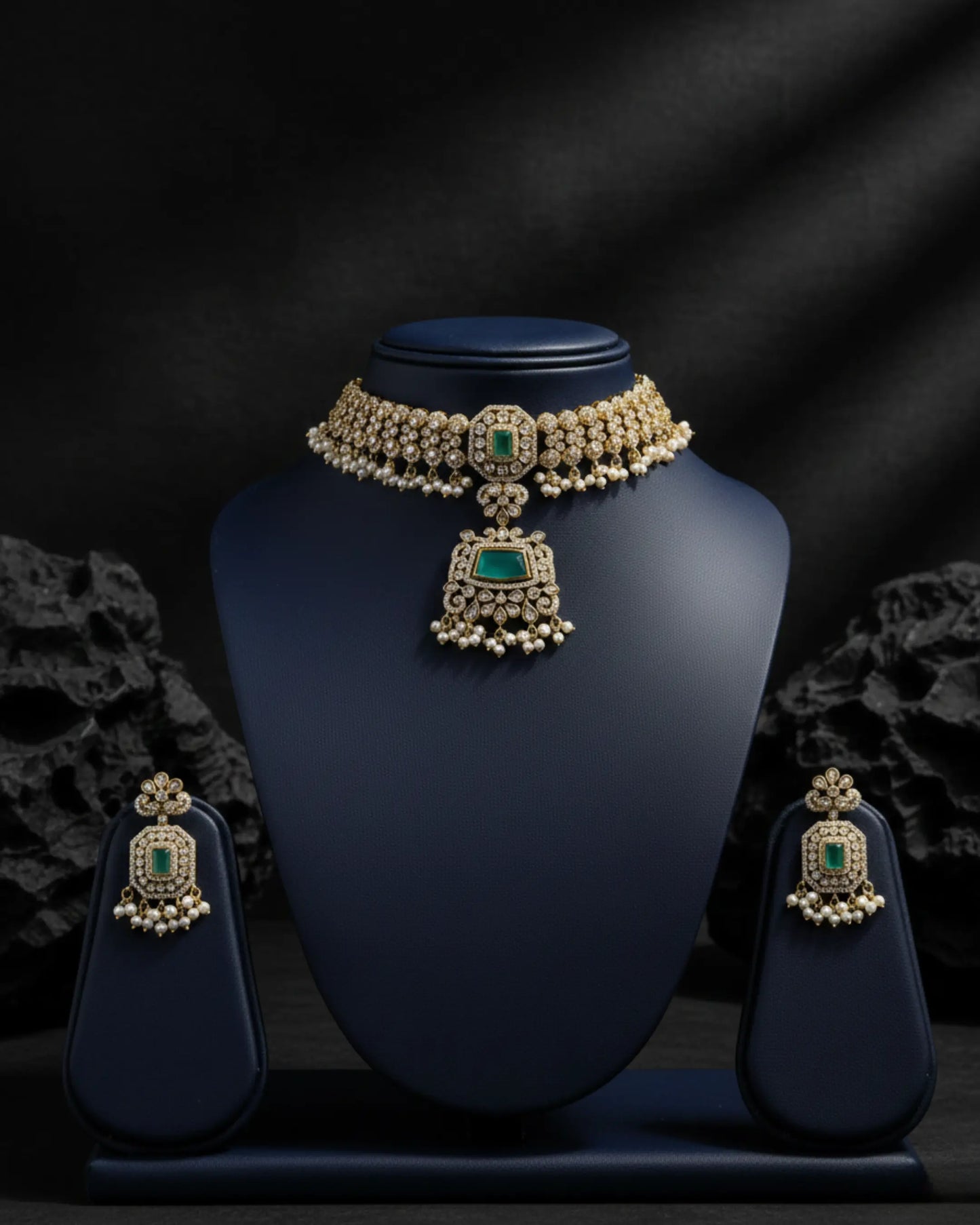 Pearl Dynasty Choker Necklace Set Zestro