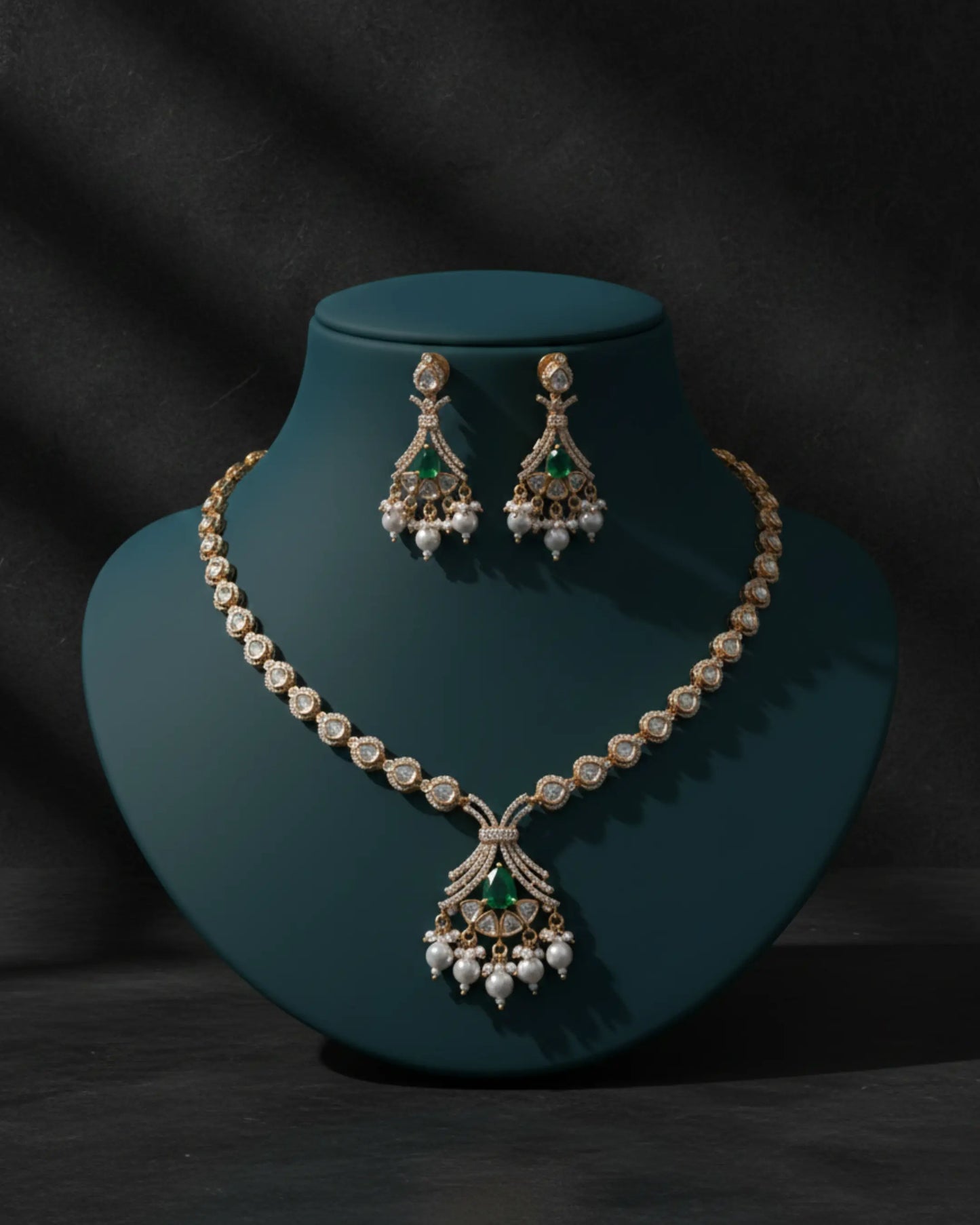 Ruhika Royal Drop Necklace Set Zestro