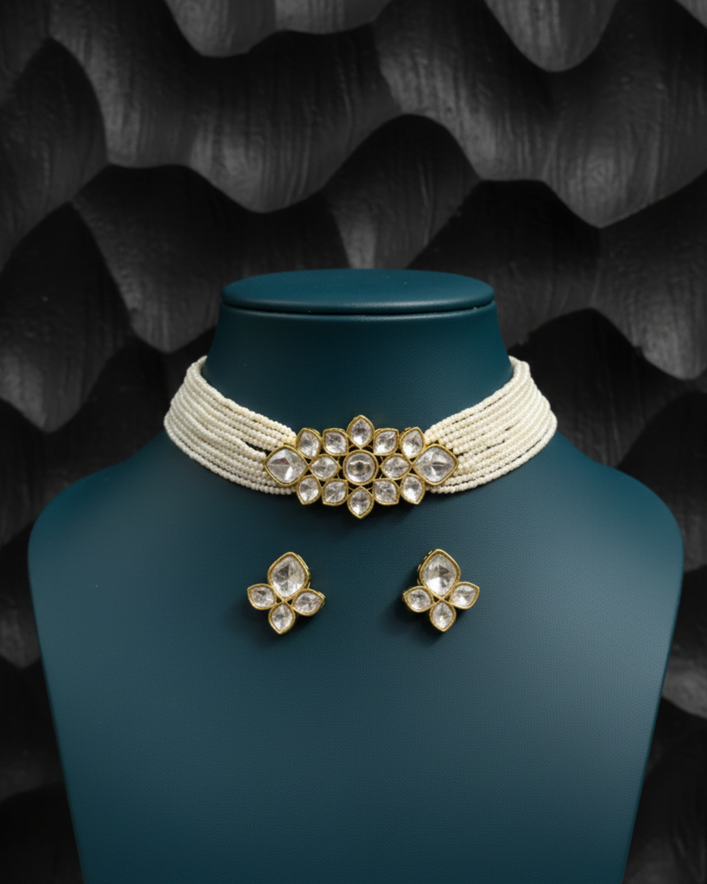 Aabha Pearl Kundan Choker Set