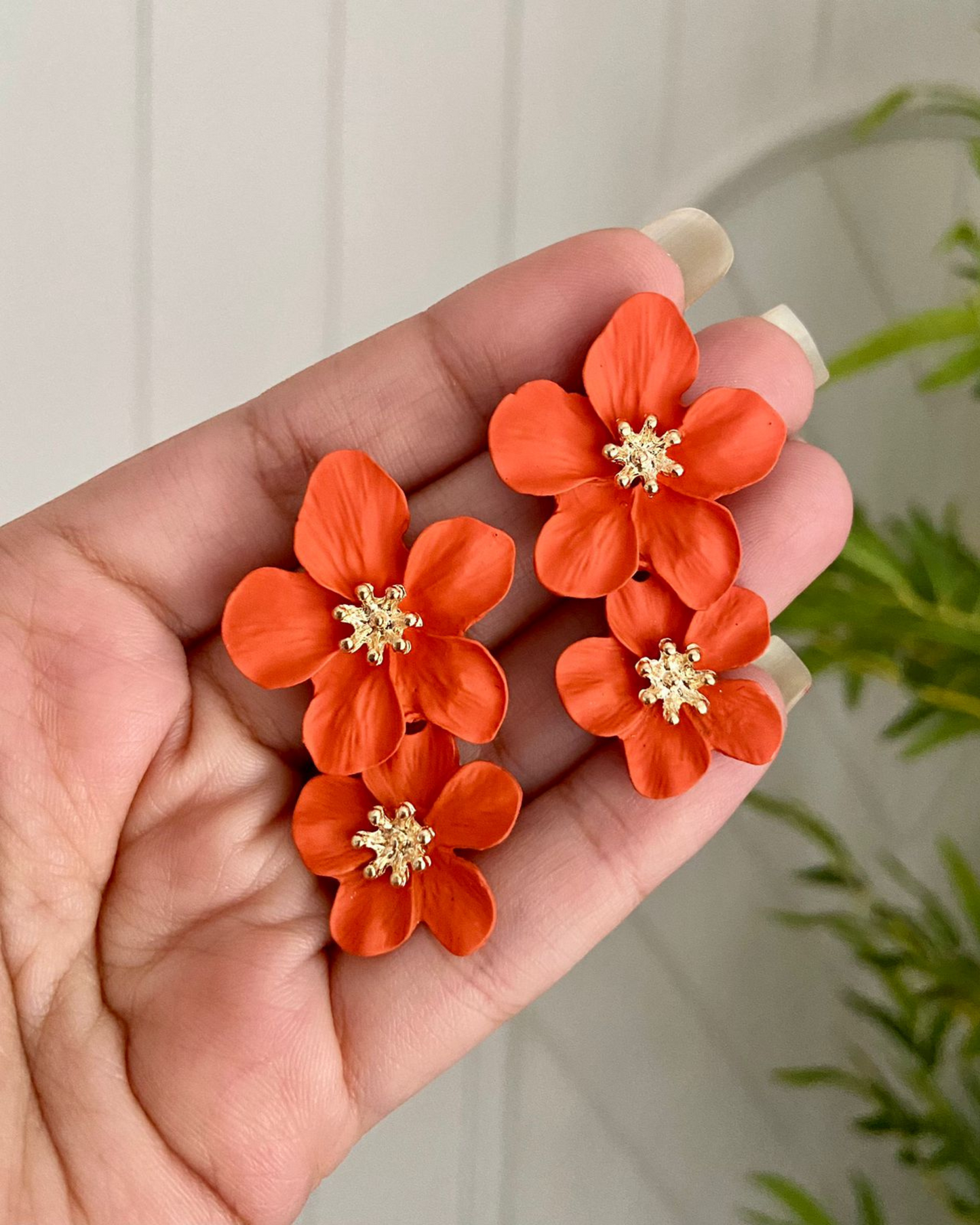 Dual Flower Earrings