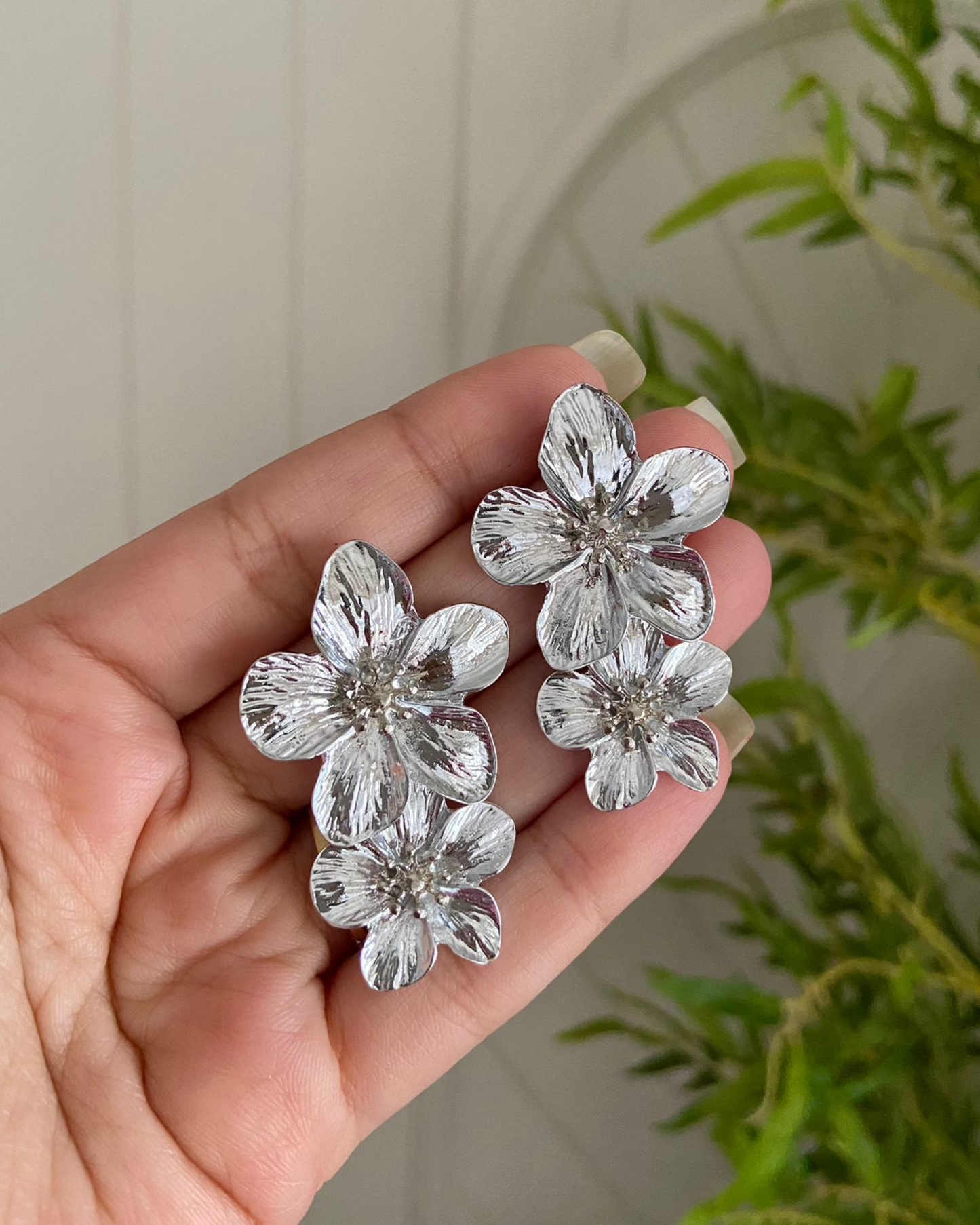 Dual Flower Earrings