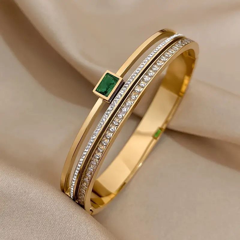 Emerald Gemstone Bracelet