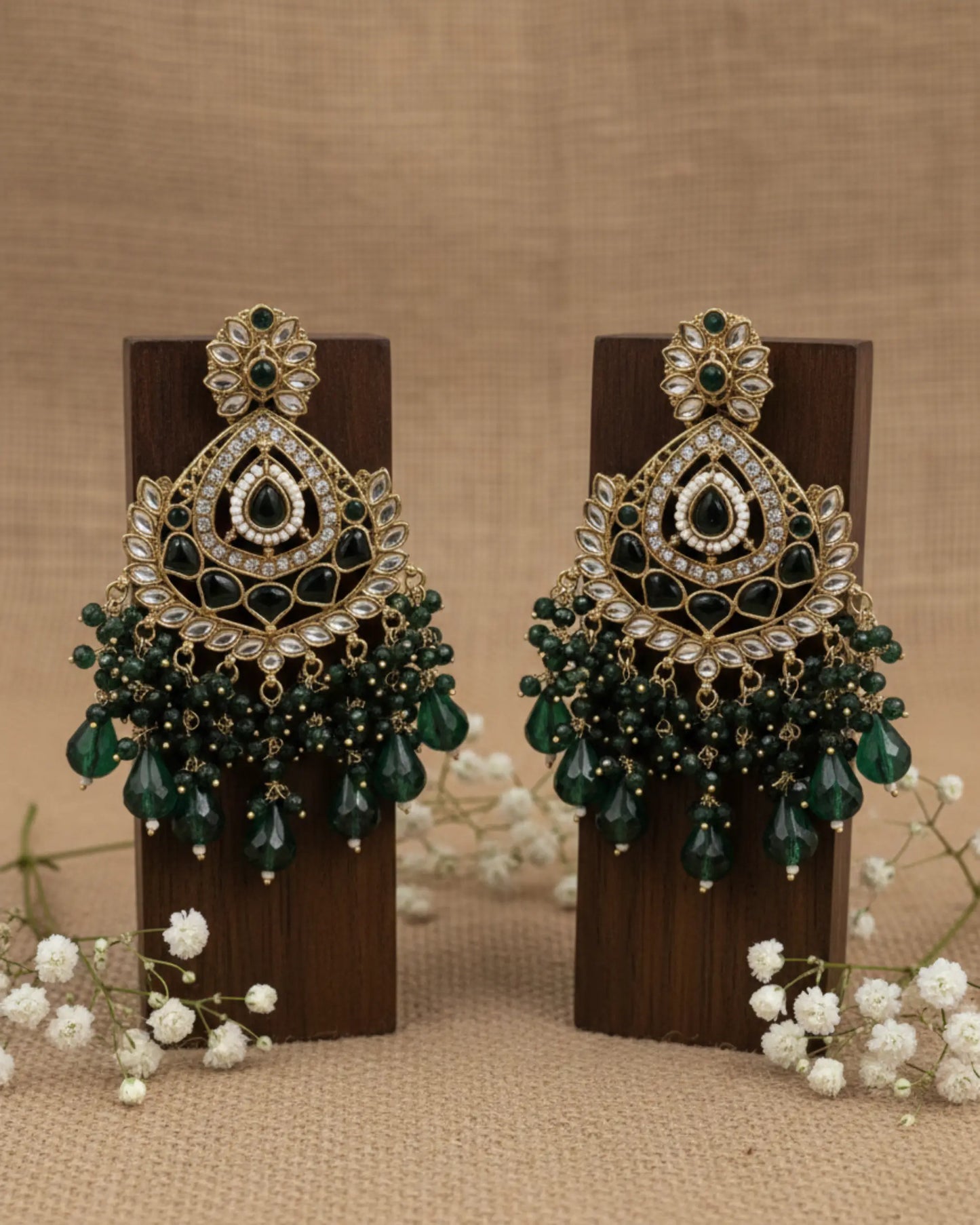 Emerald Jhumki Earrings Zestro