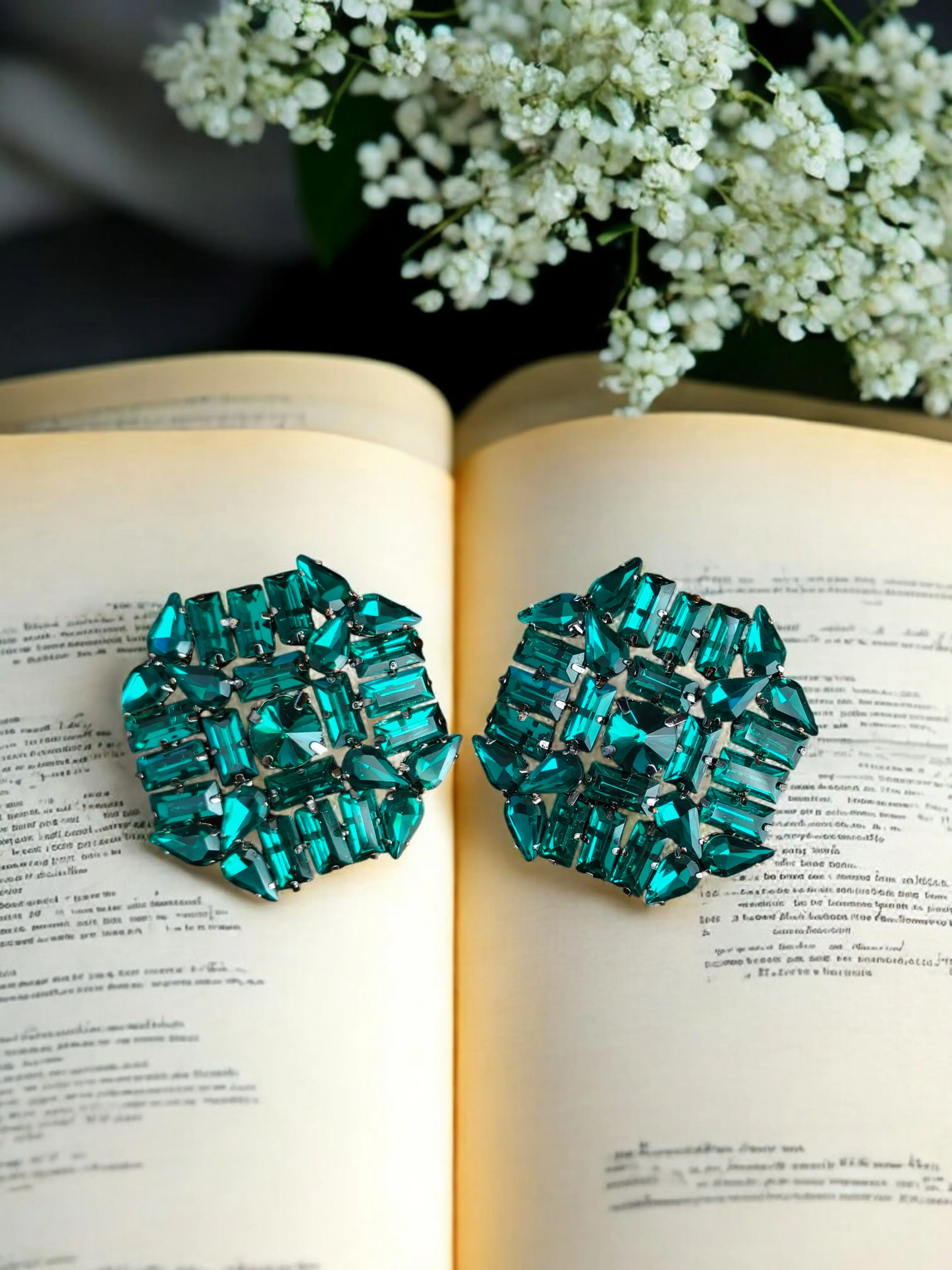 Emerald Prism Studs Zestro