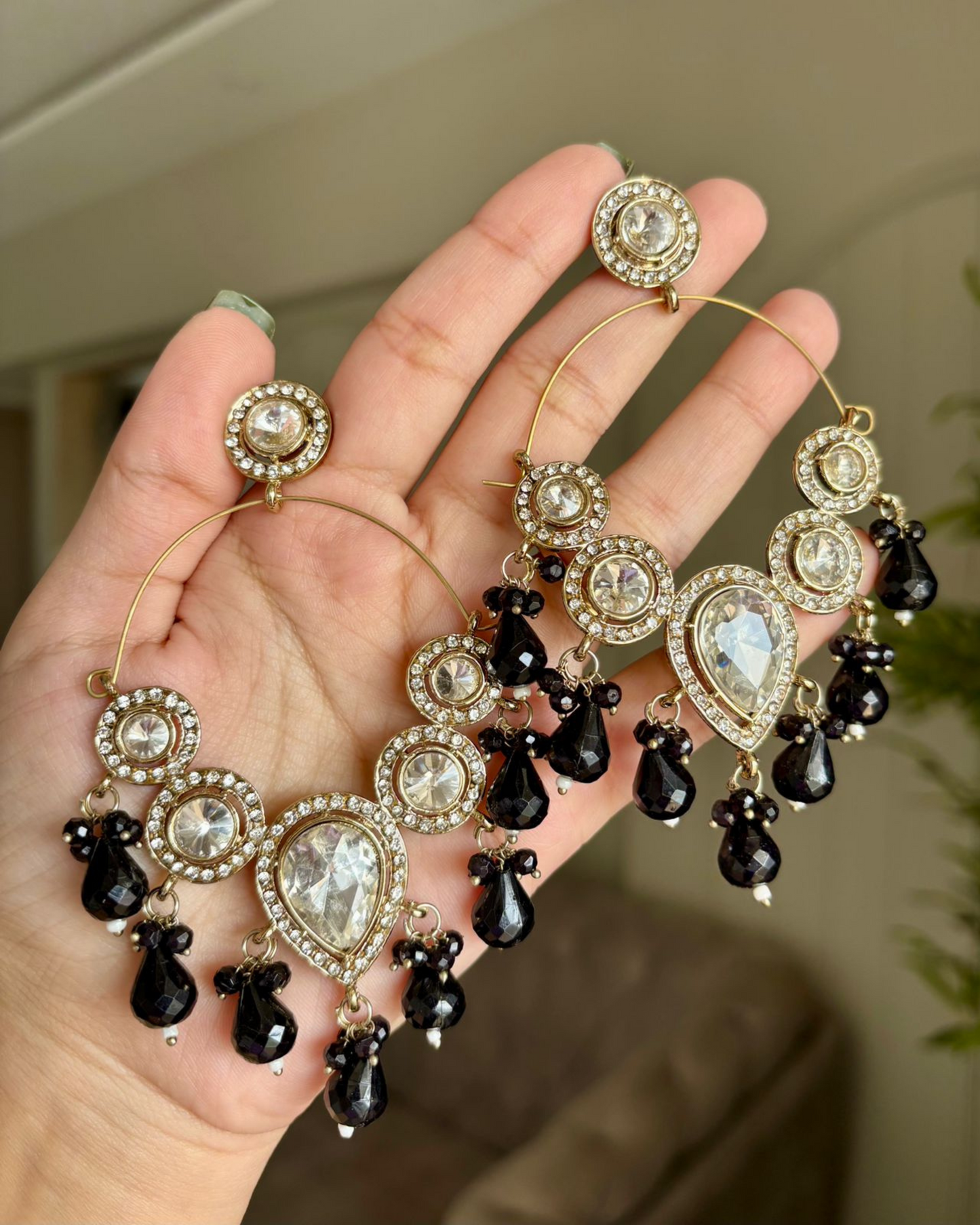 Midnight Glamour Hoops
