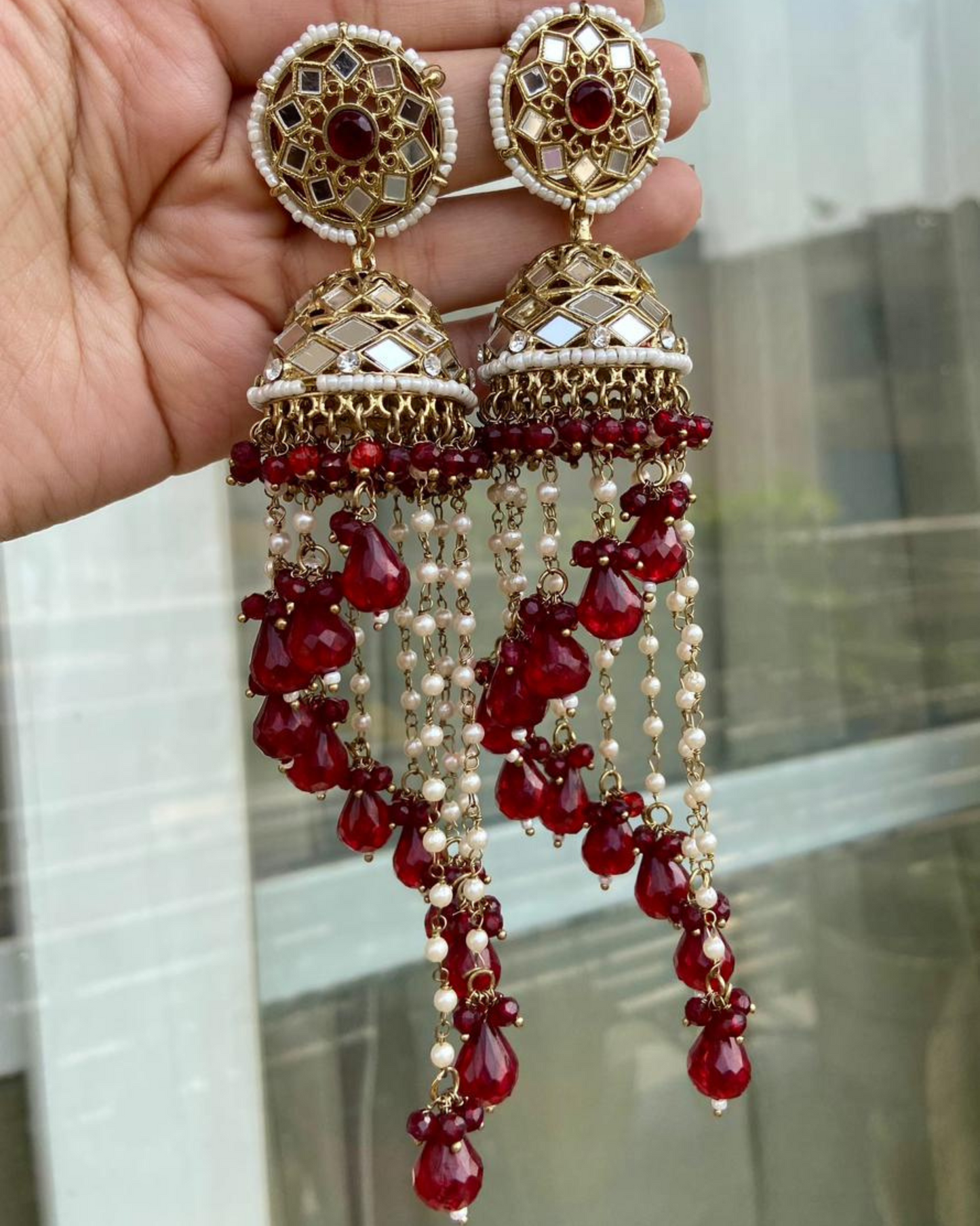 Mirror Pearl Earrings