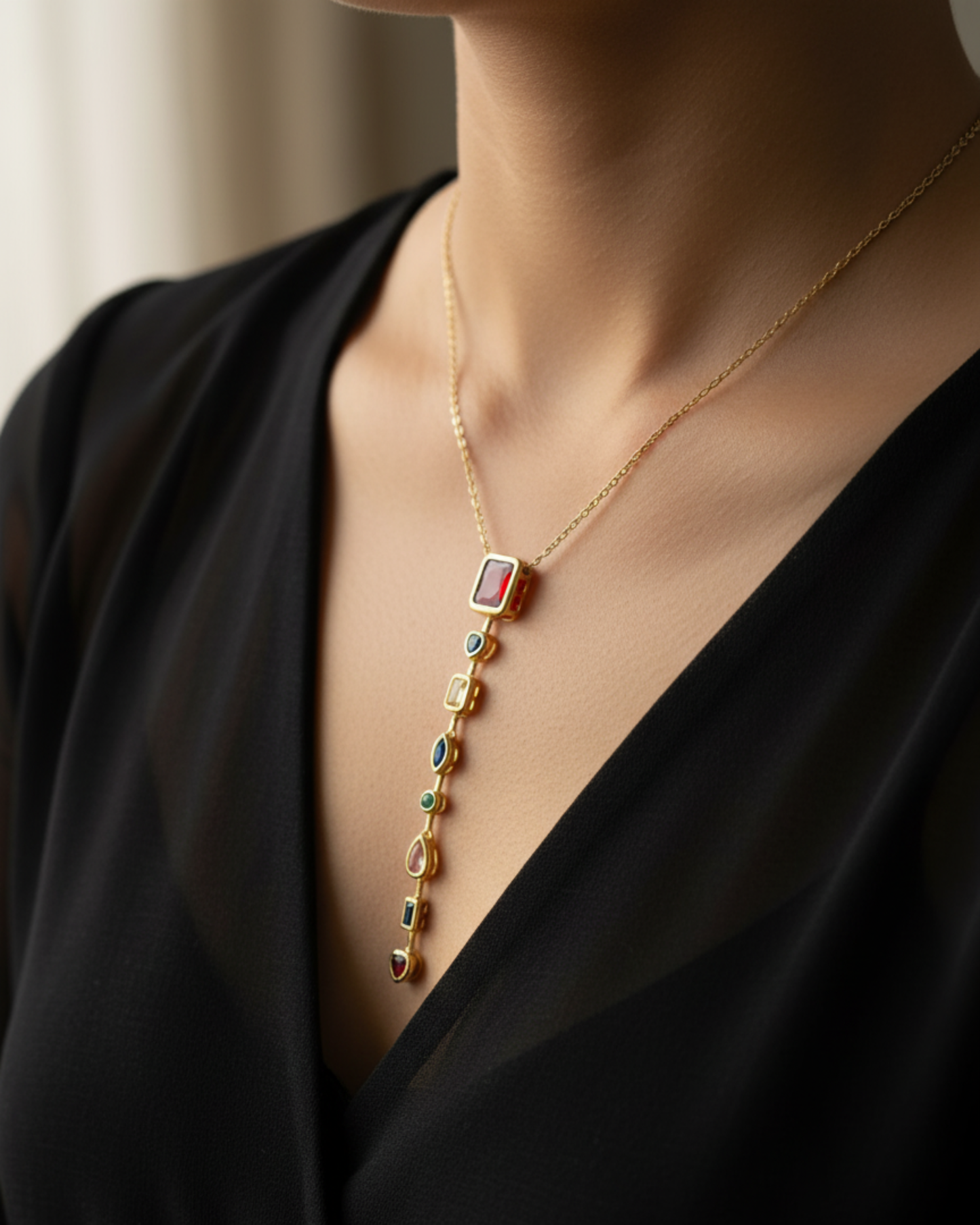 Rainbow Cascade Necklace