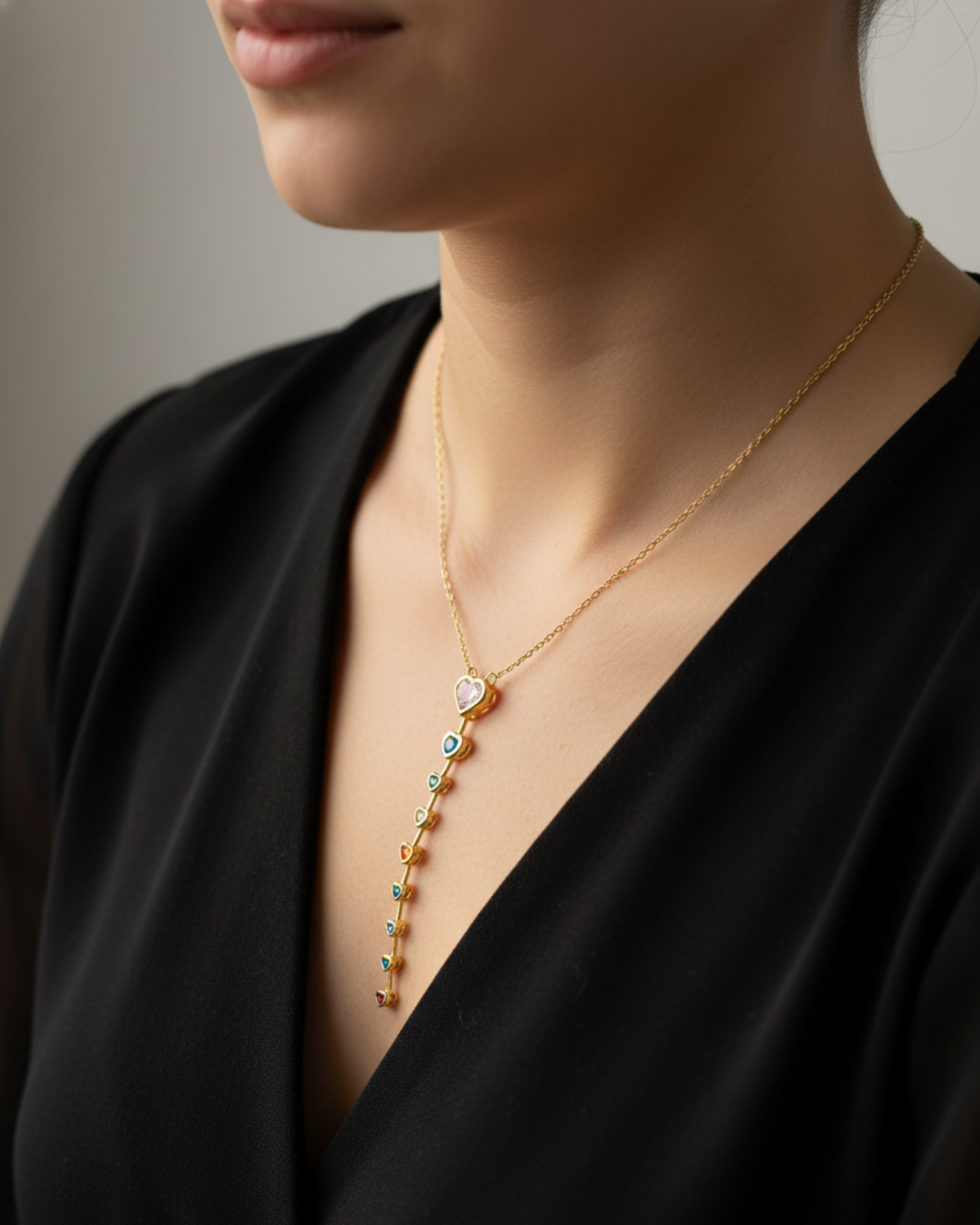 Rainbow Cascade Necklace