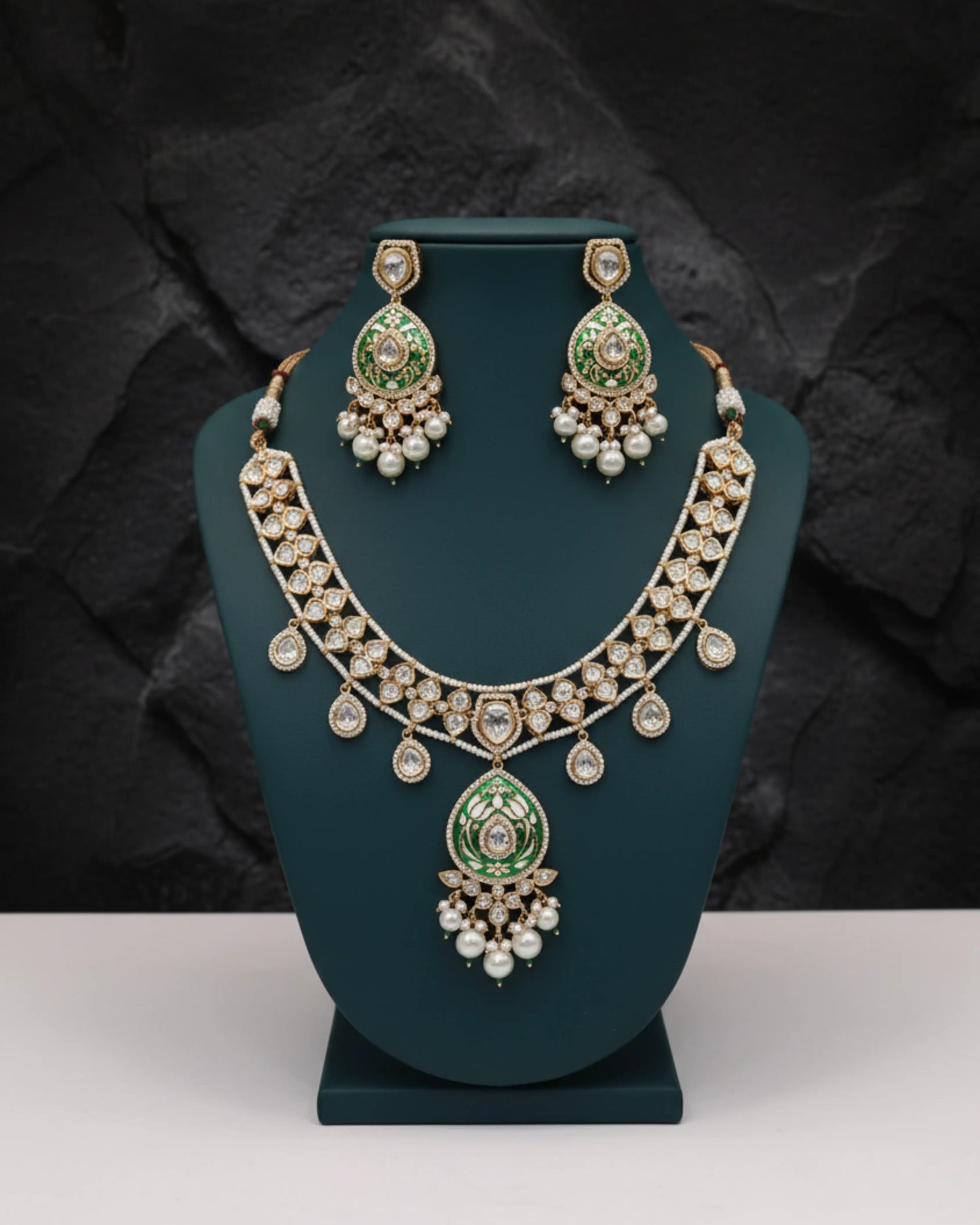 Rajputana Enamel & Polki Choker Zestro