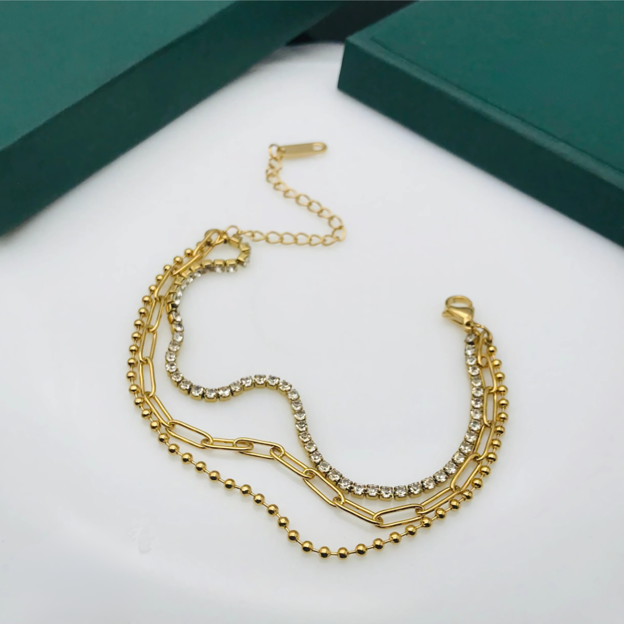 Glimmer Link Stack Bracelet