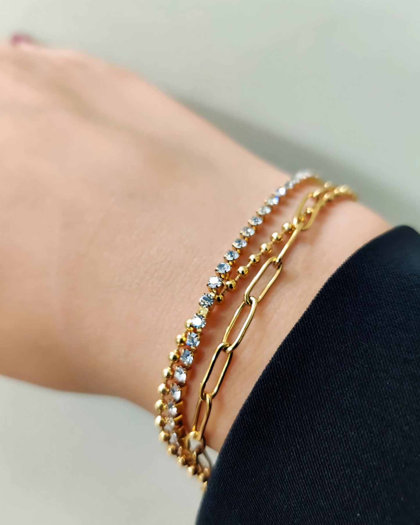 Glimmer Link Stack Bracelet