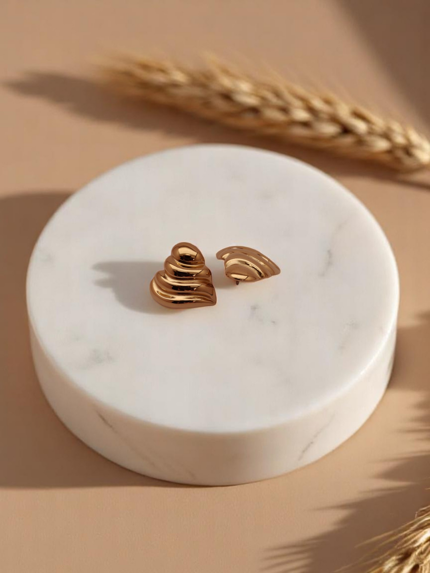 Golden Heart Studs