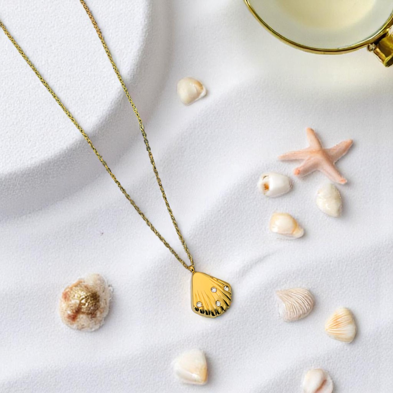 Golden Shell Pendant