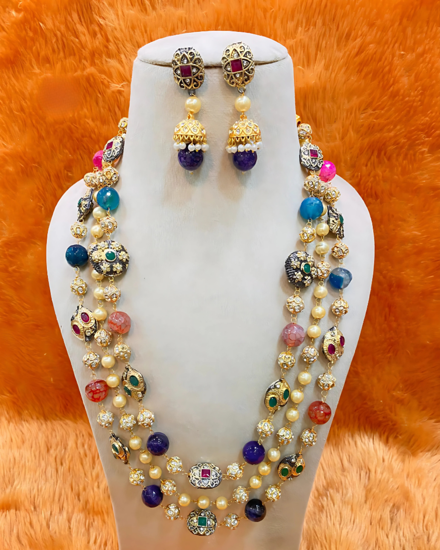 Multi-Colored Layered Mala