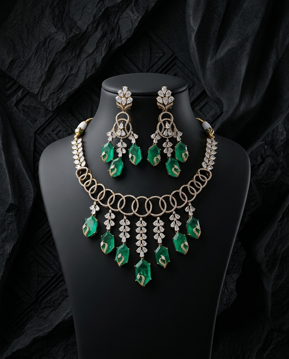Zelora Statement Necklace Set | Zestro Premium Imitation Jewellery