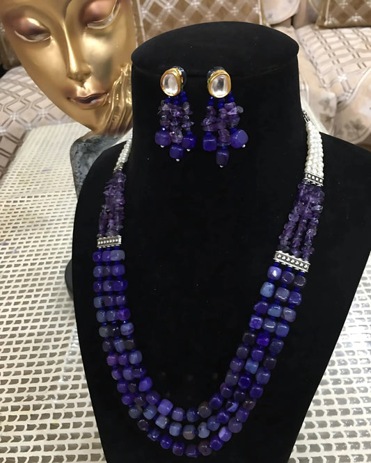 Royal Radiance Gemstone Necklace Set Zestro
