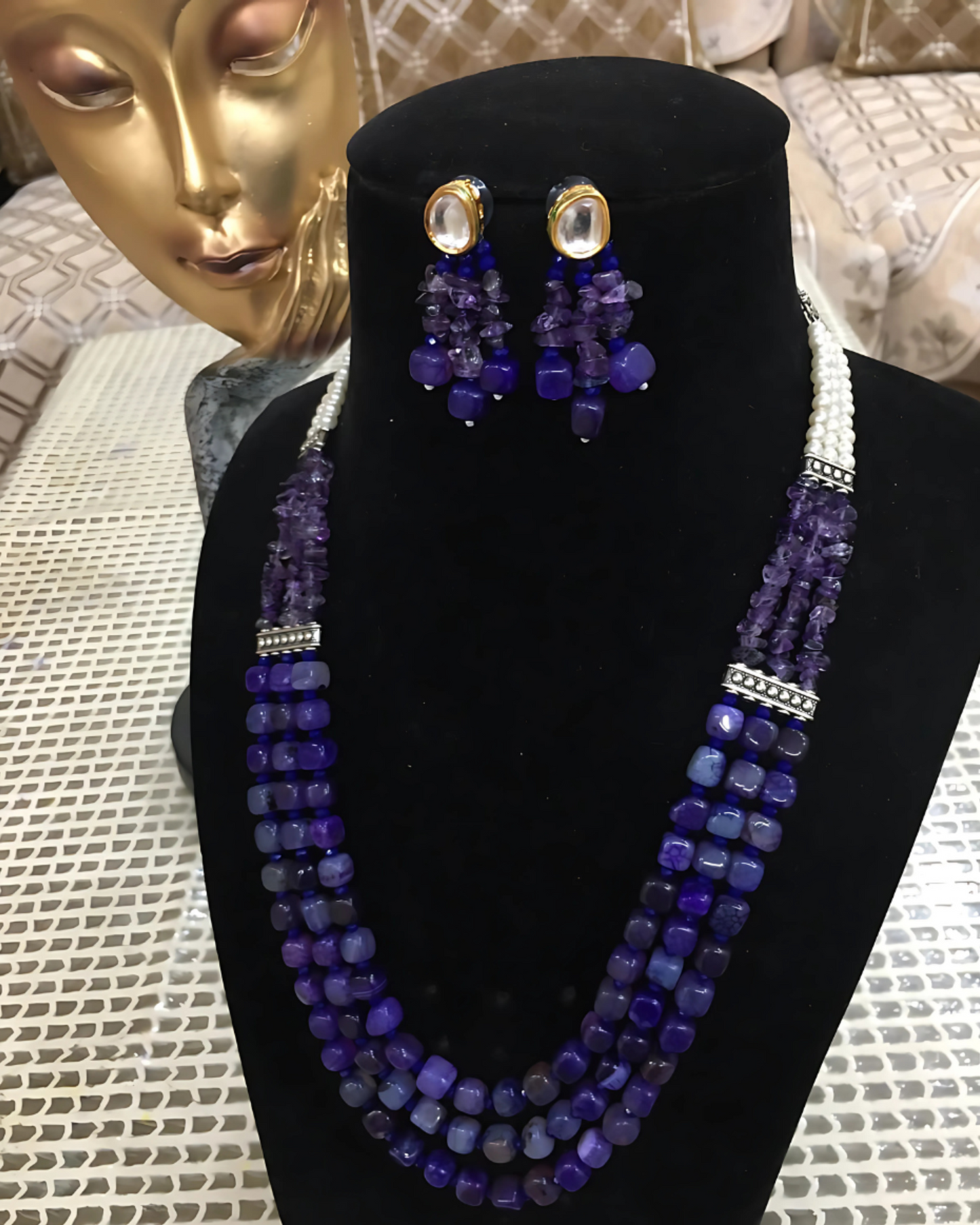Royal Radiance Gemstone Necklace Set