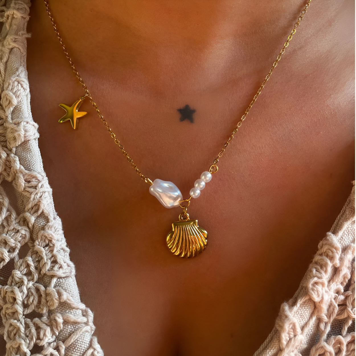 Sea Breeze Charm Necklace