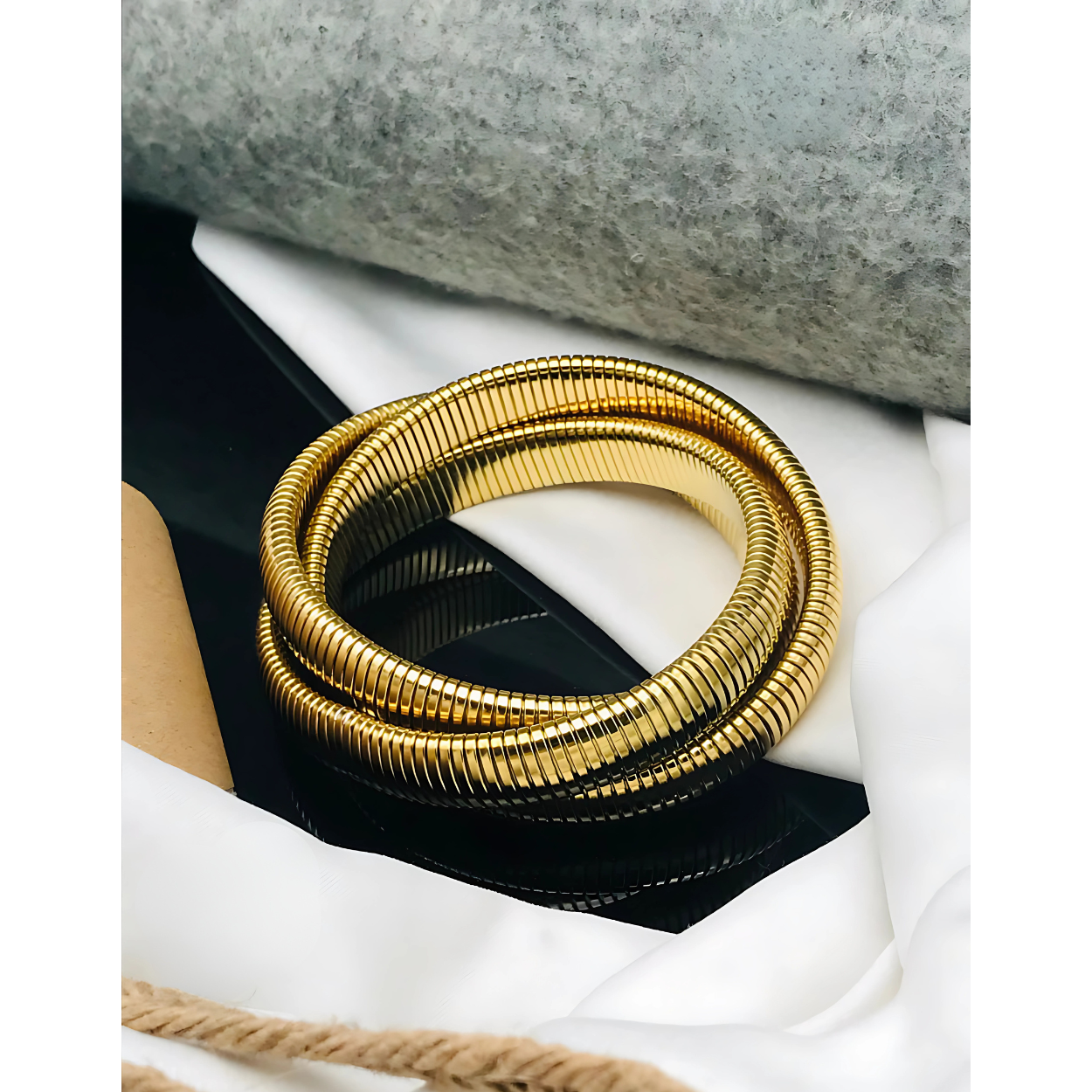 Serpent Twist Trio Bracelet