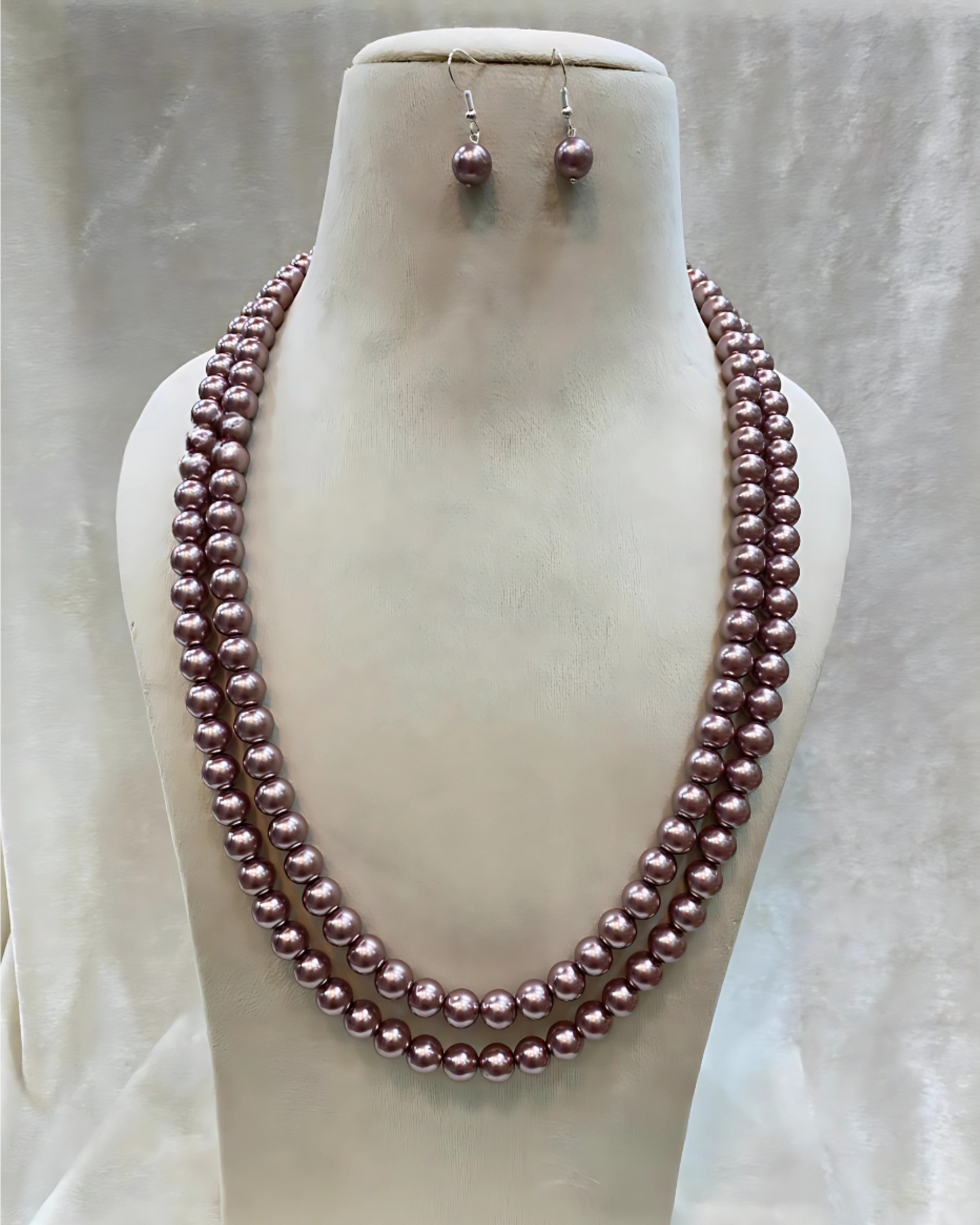 Single Coloured Two Layered Mala