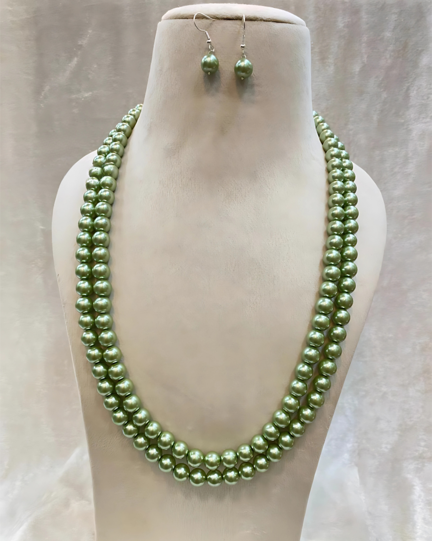 Single Coloured Two Layered Mala