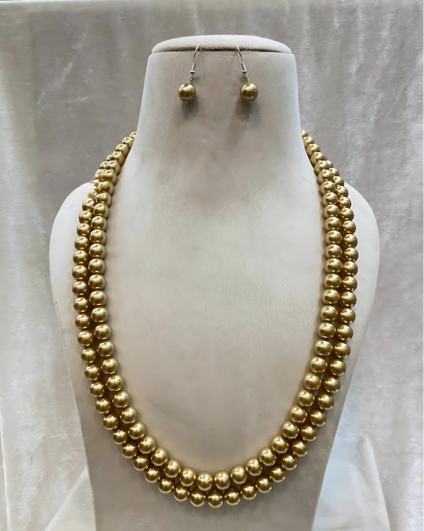 Single Coloured Two Layered Mala