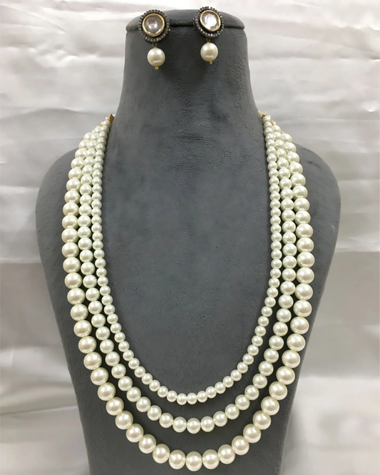 Three Layered Pearl Mala Zestro