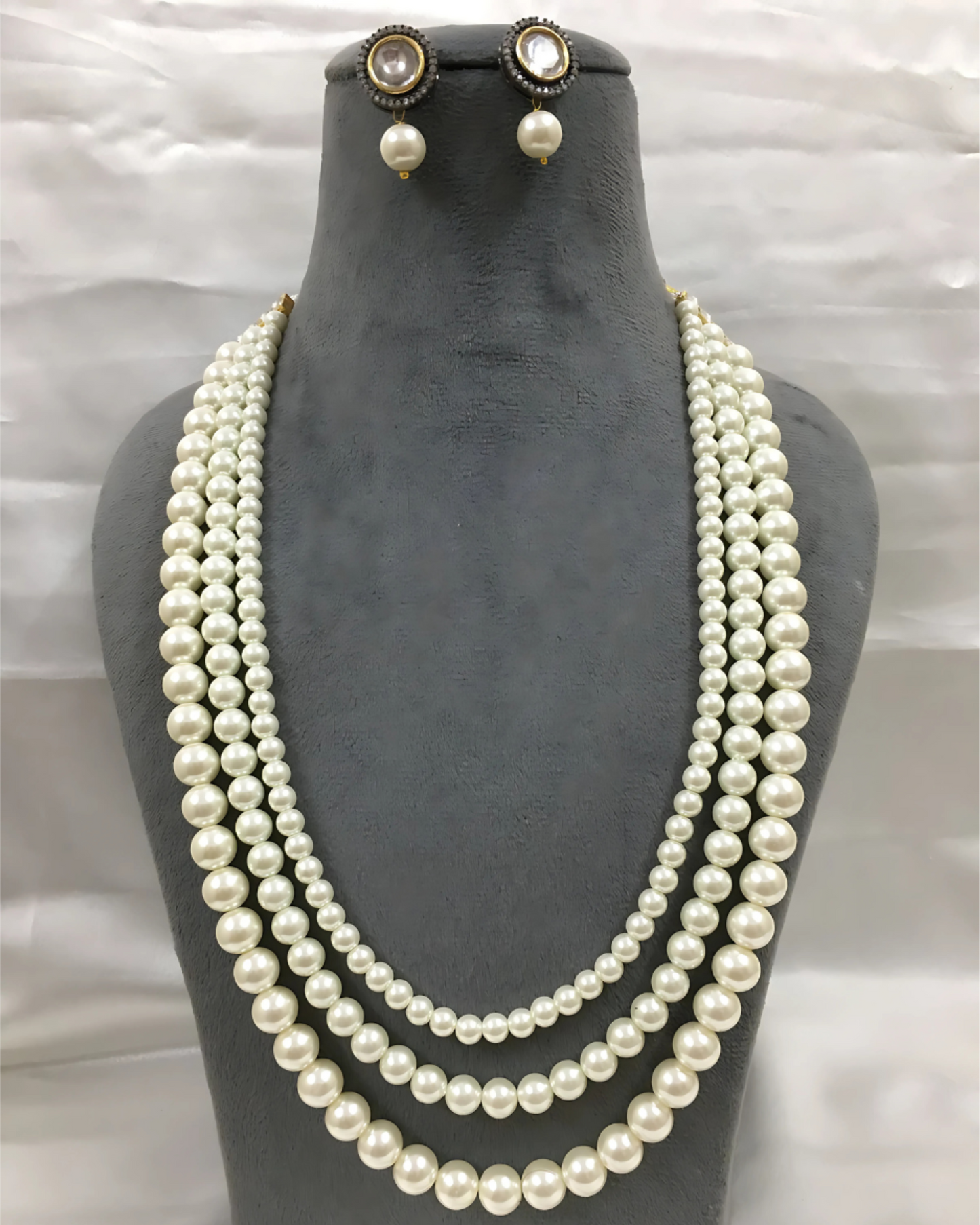 Three Layered Pearl Mala