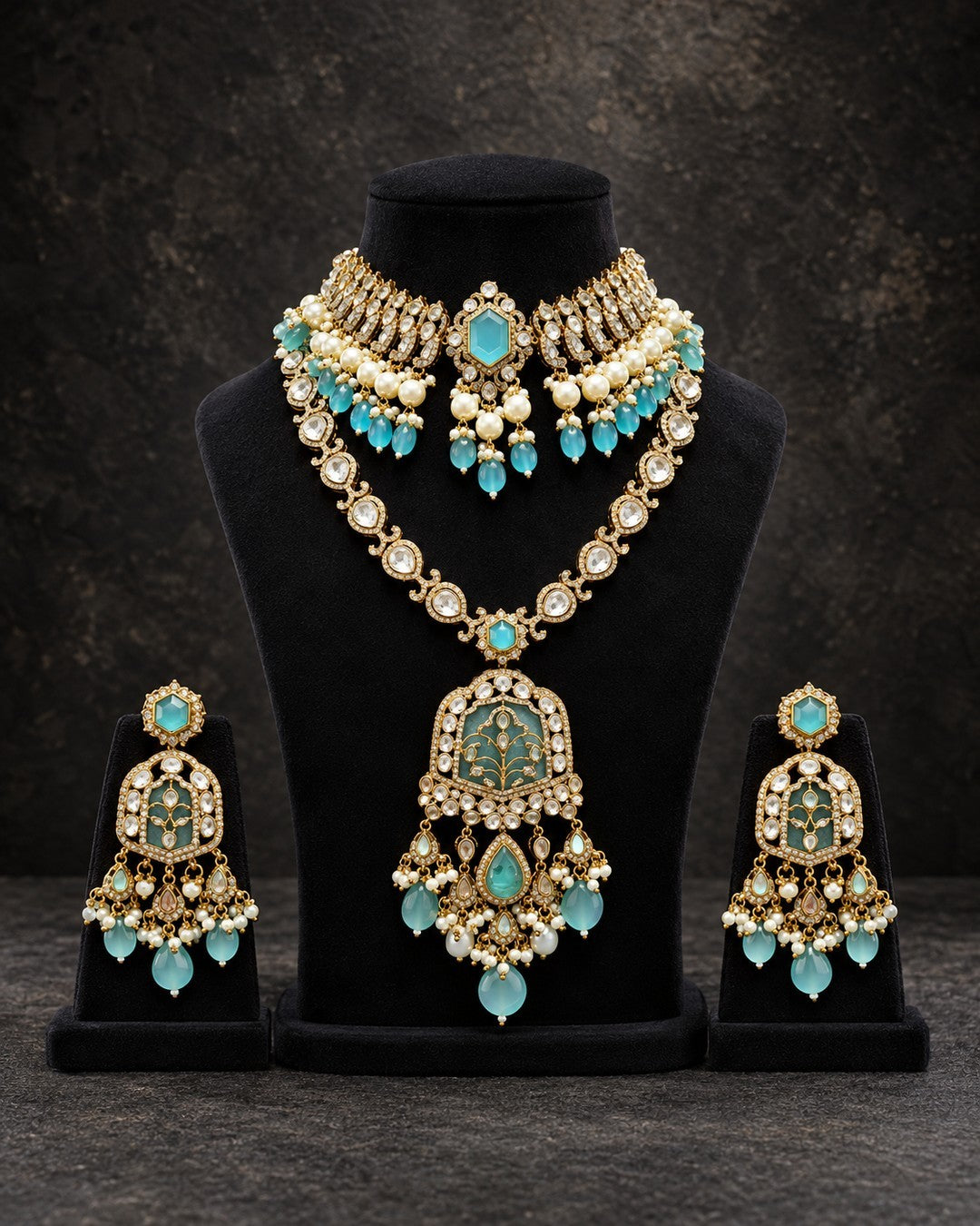 Meherzaa Heritage Kundan Bridal Necklace Set