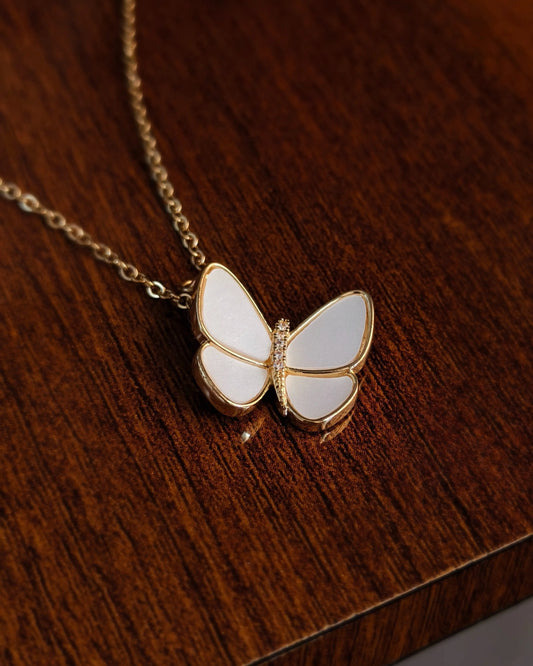 MOP Butterfly Necklace Zestro