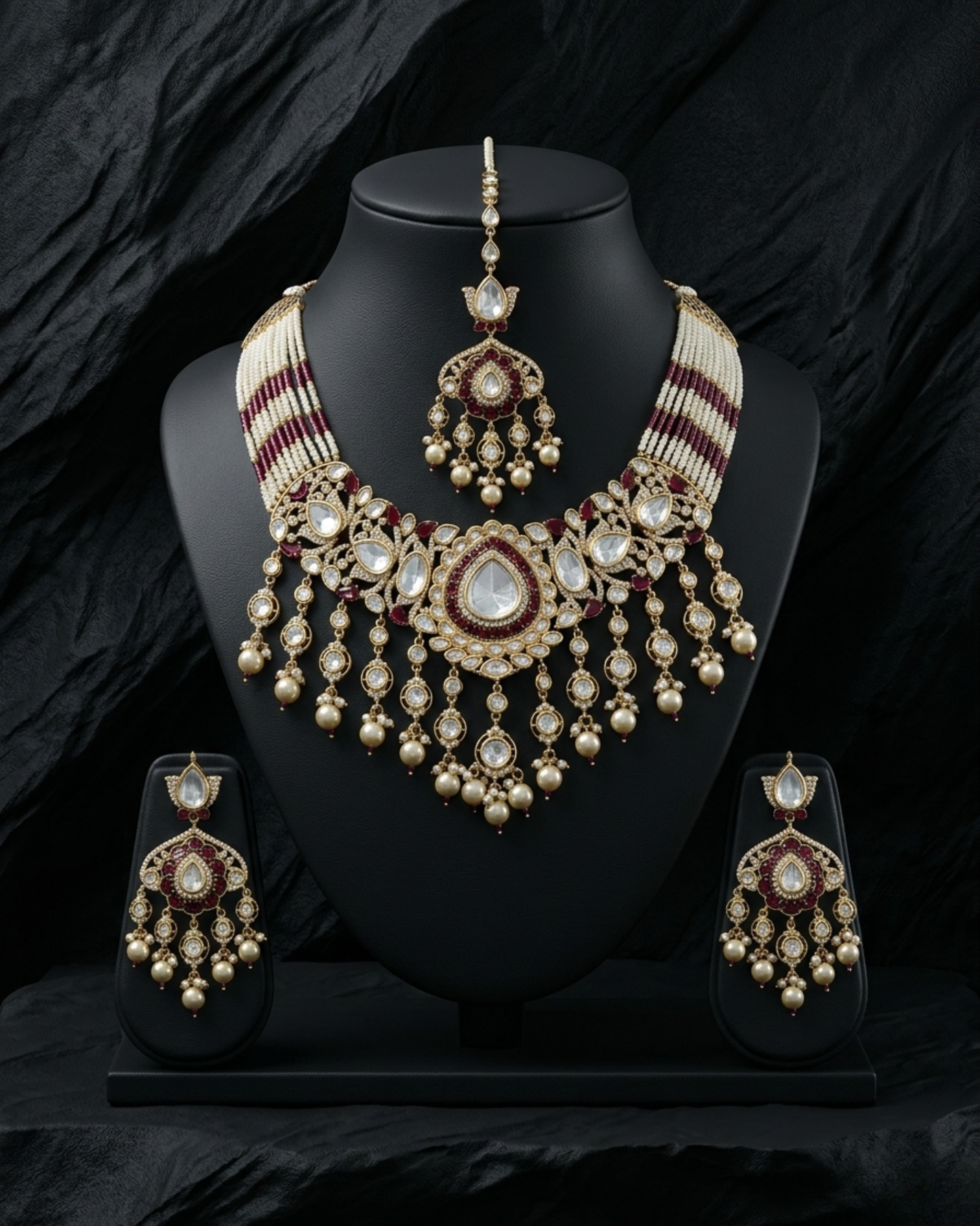 Aafreen Kundan Moissanite Set