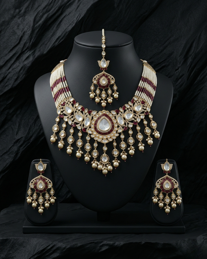 Aafreen Kundan Moissanite Set