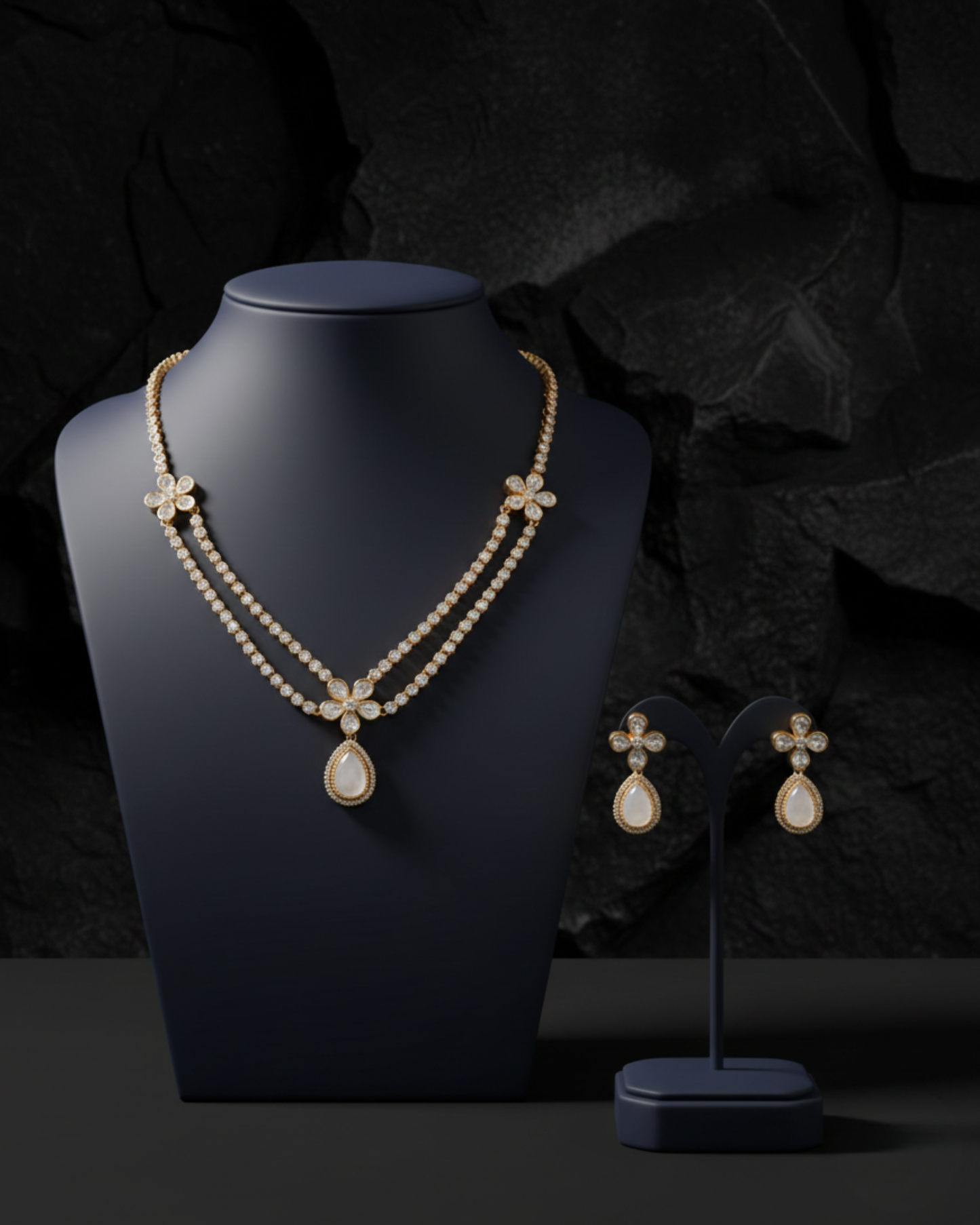 Amara Layered Bloom Necklace Set