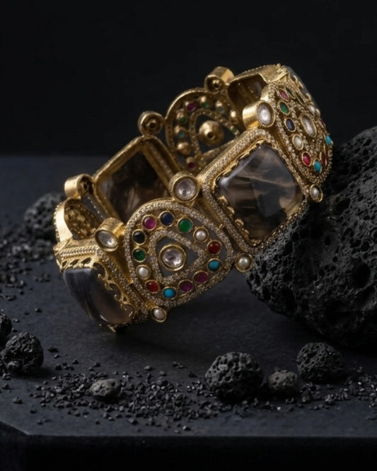 Antique Navratna  Kada Bangles Zestro