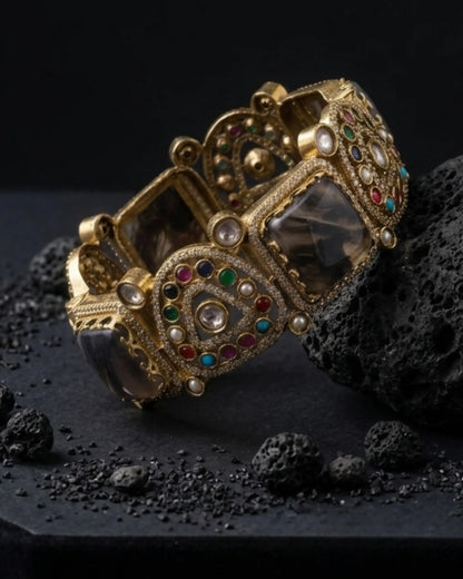 Antique Navratna  Kada Bangles Zestro