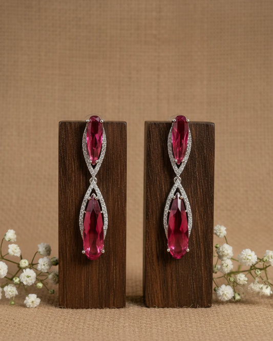 Double Pear-Cut Dangle Earrings Zestro